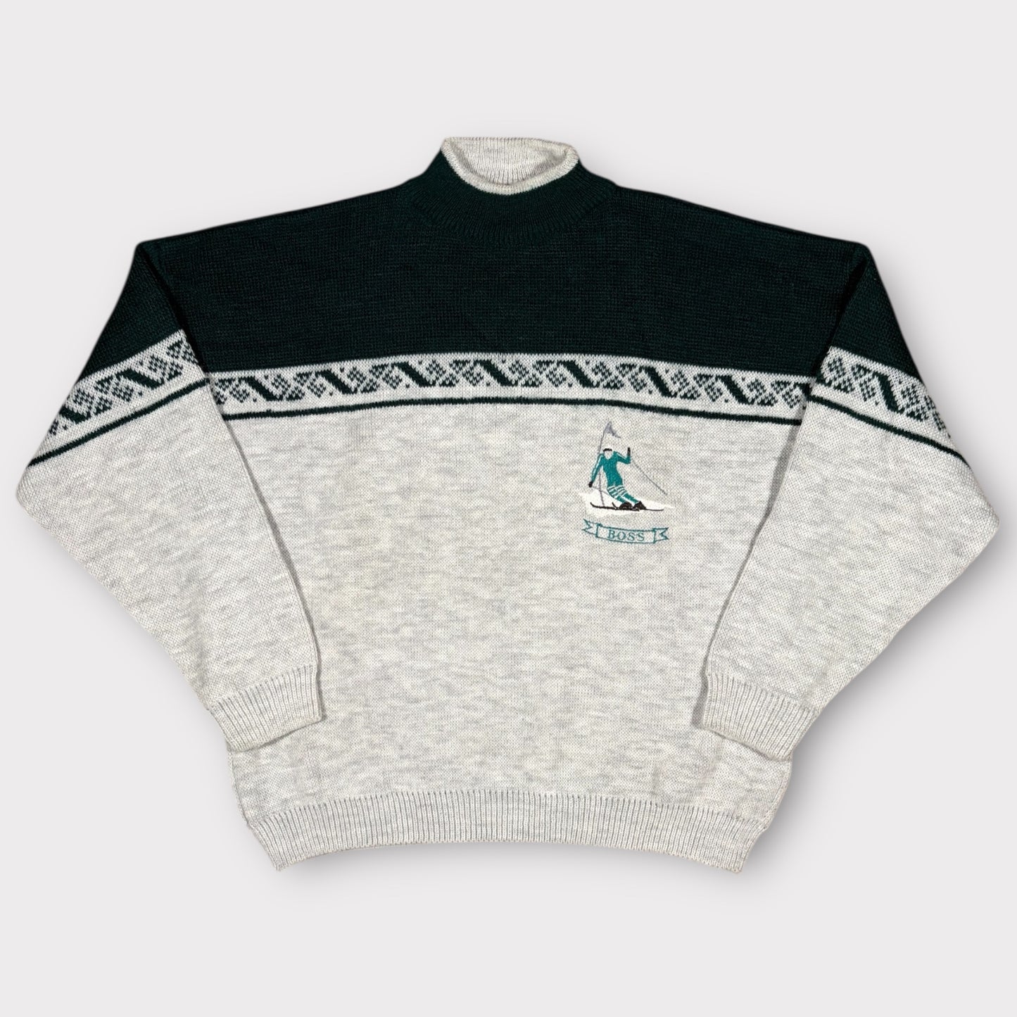 HUGO BOSS SPORTS 80s KNIT SKI JUMPER (L)