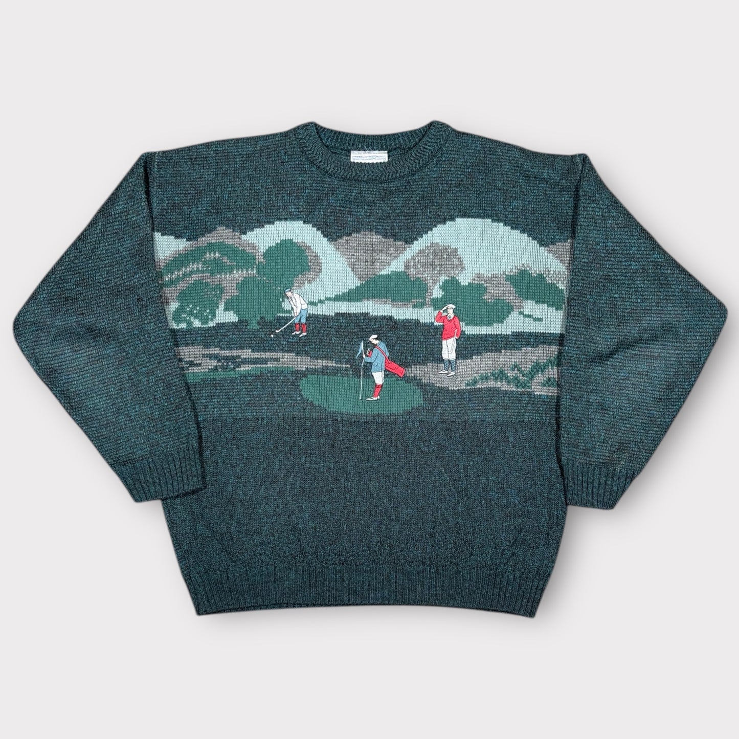 1990s VINTAGE NICO KNITTED GOLF JUMPER (L)
