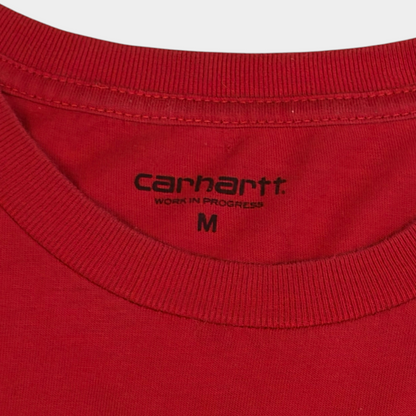 CARHARTT | 00s RED SPELLOUT PRINT T-SHIRT (M)