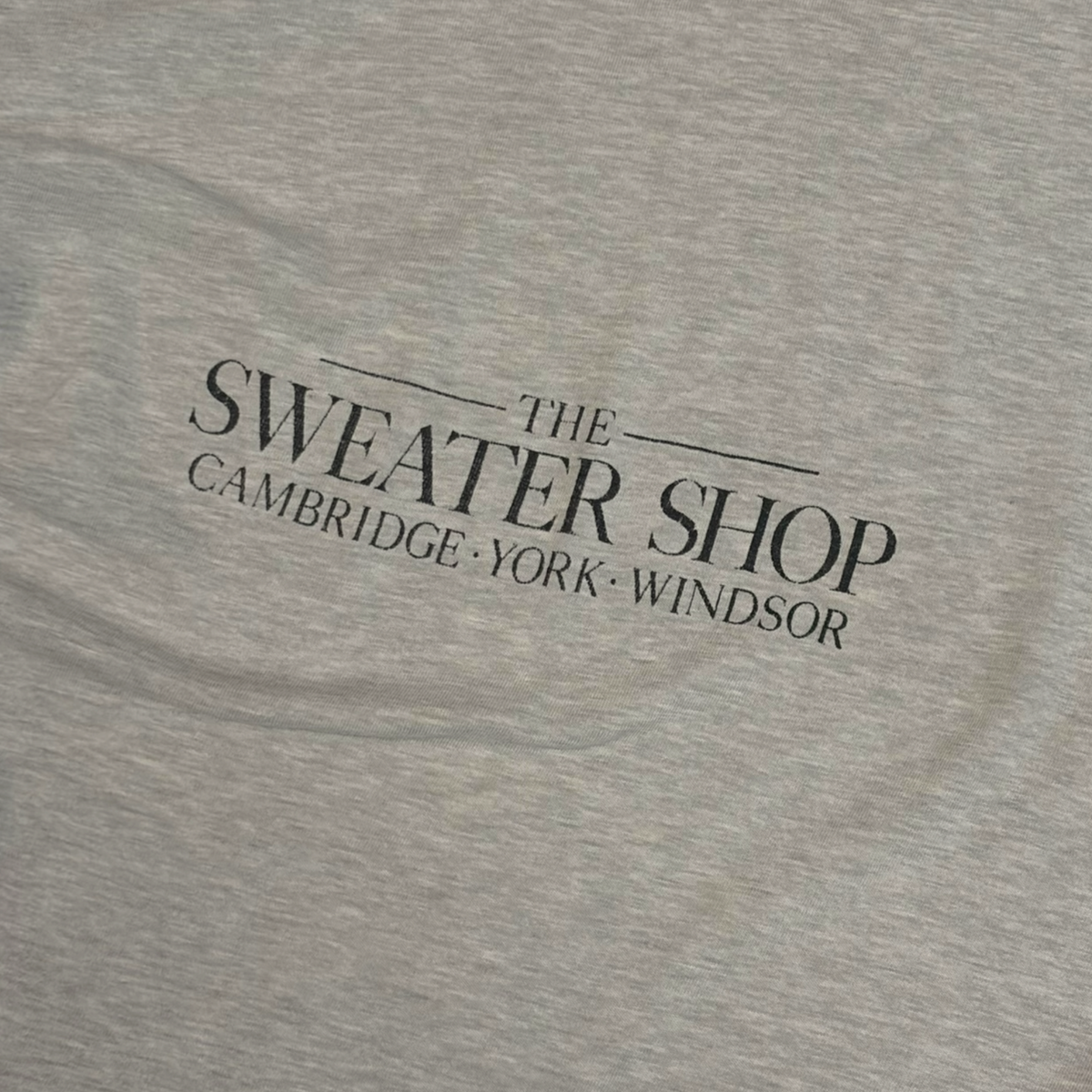 THE SWEATER SHOP | 1990s GREY SPELLOUT T-SHIRT (XL)