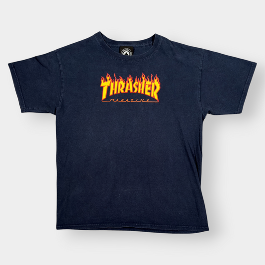 THRASHER | NAVY BLUE SPELLOUT TEE (S)