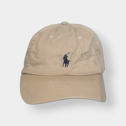 RALPH LAUREN POLO | ICONIC PONY LOGO BASEBALL CAP IN BEIGE