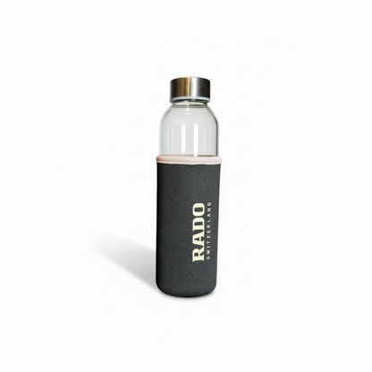 RADO WATCHES GLASS WATER BOTTLE WITH SLEEVE