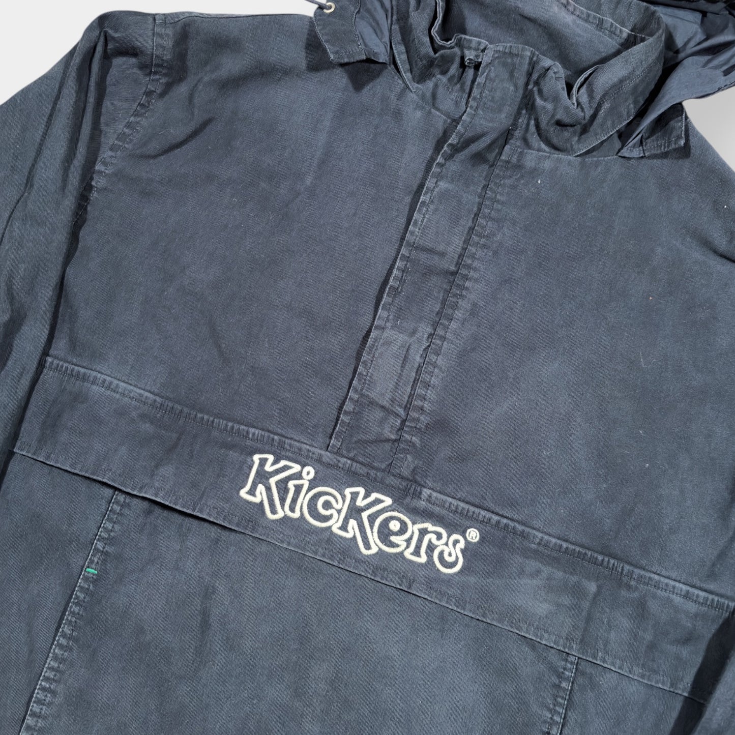 KICKERS | 90s VINTAGE NAVY 1/4 HEAVYWEIGHT JACKET (XL)
