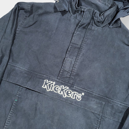KICKERS | 90s VINTAGE NAVY 1/4 HEAVYWEIGHT JACKET (XL)