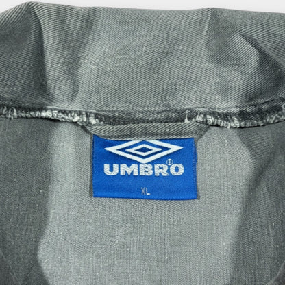 UMBRO | 1990s VINTAGE PRO TRAINING DRILL PULLOVER TOP IN GREY (XL)