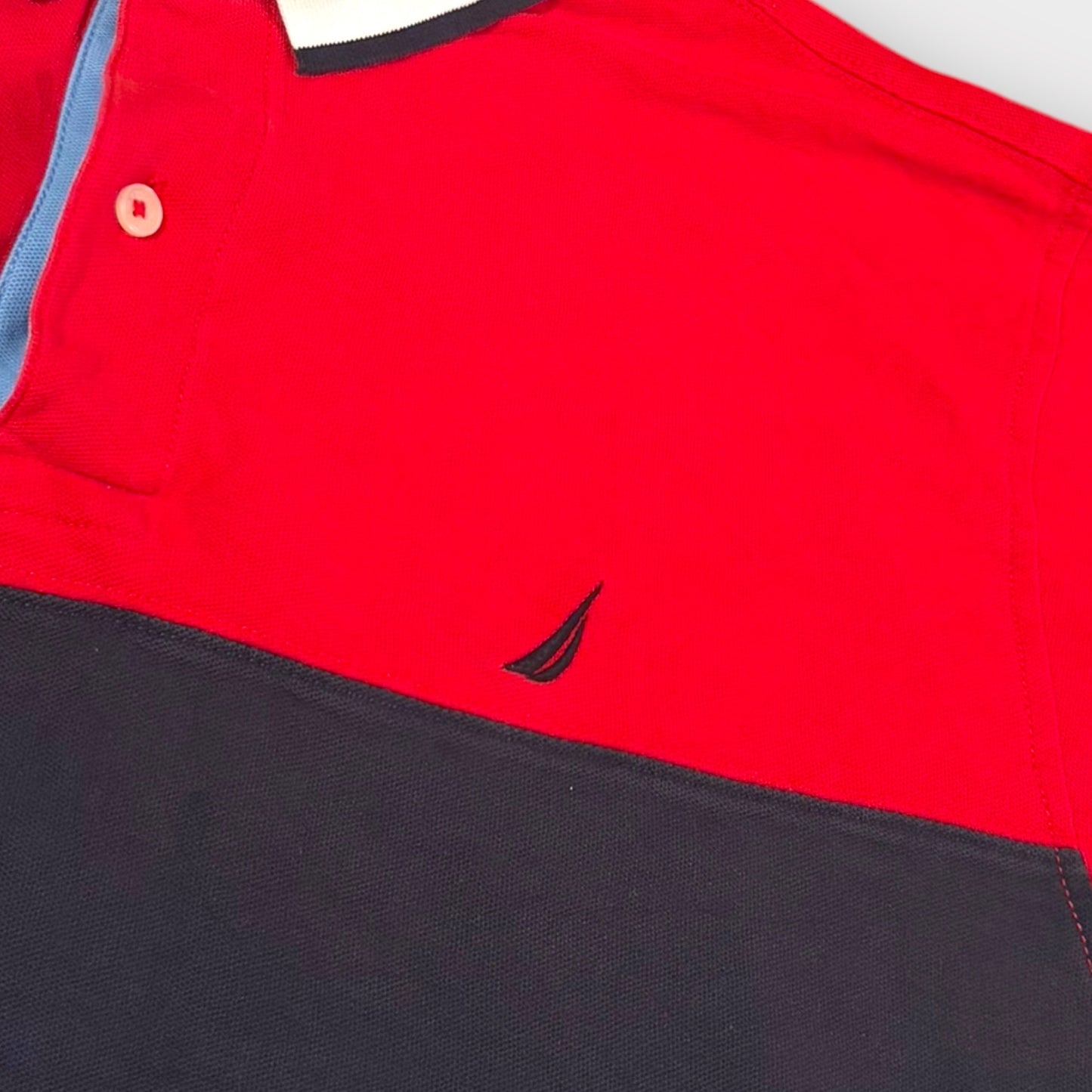 NAUTICA | VINTAGE COLOUR BLOCK POLO SHIRT (L)