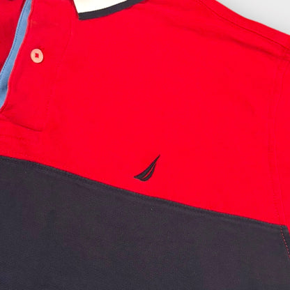 NAUTICA | VINTAGE COLOUR BLOCK POLO SHIRT (L)