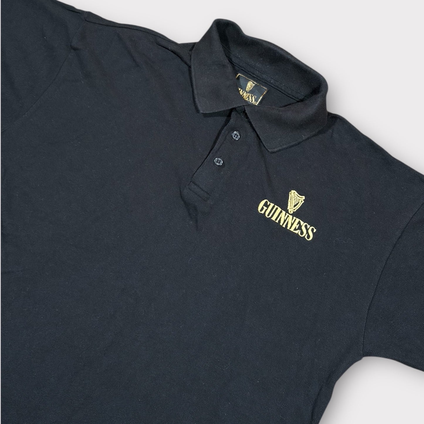 GUINNESS | 1990s VINTAGE POLO SHIRT (L)