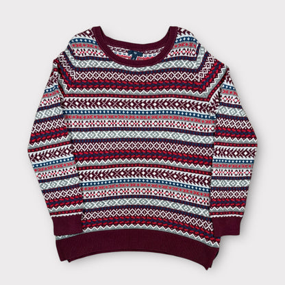 GAP 00s WOMEN'S FAIR ISLE PATTERN KNIT JUMPER (L)