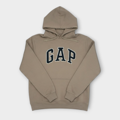 GAP | 00s LIGHT BROWN EMBROIDERED HOODIE (L)