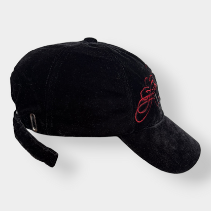 HARLEY DAVIDSON | BLACK VELOUR Y2K VINTAGE CAP