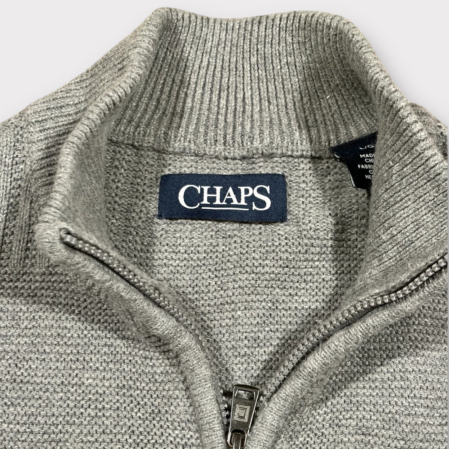 CHAPS RALPH LAUREN 1/4 ZIP KNIT (L)