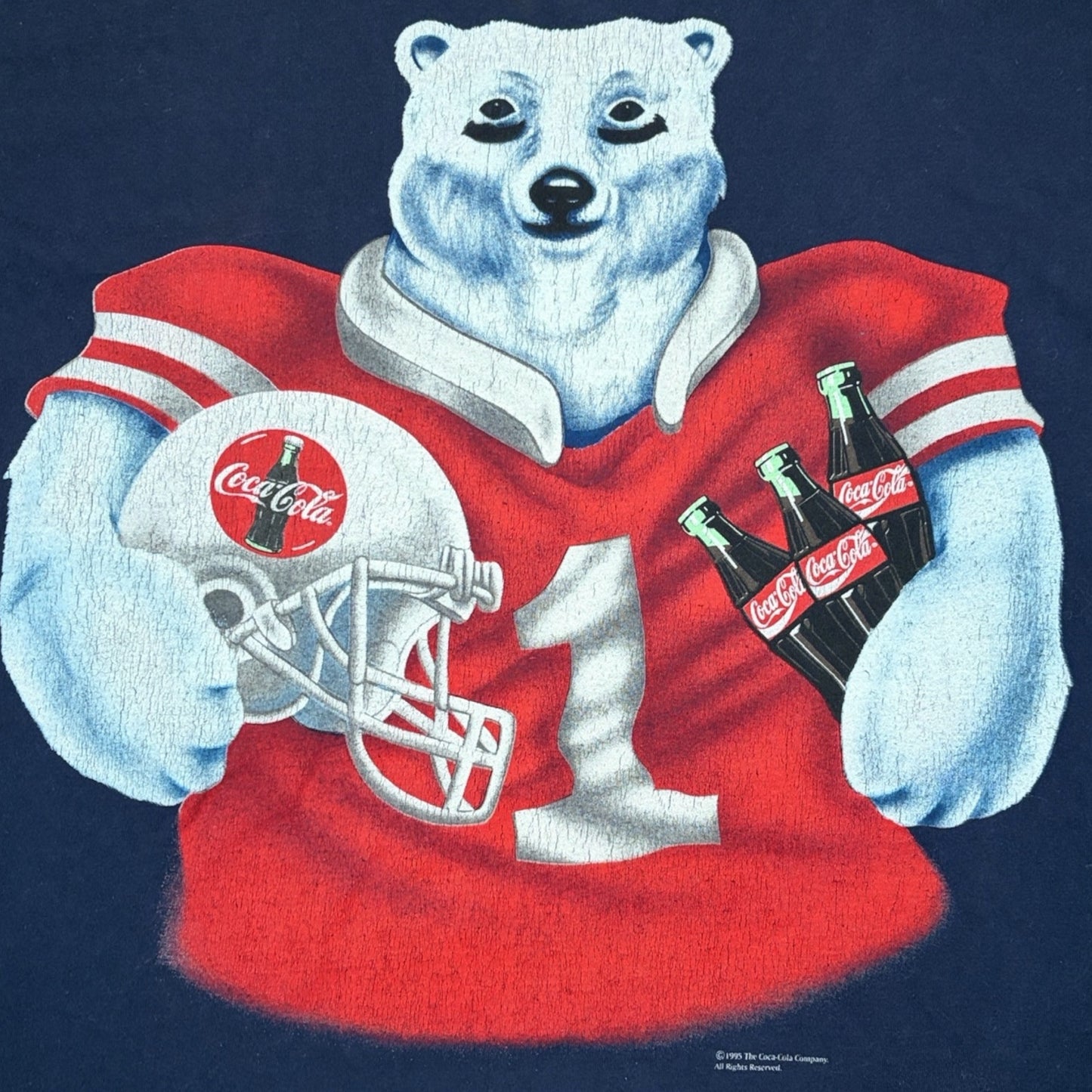 COCA COLA | 1995 SINGLE STITCH POLAR BEAR GRAPHIC TEE (XL)