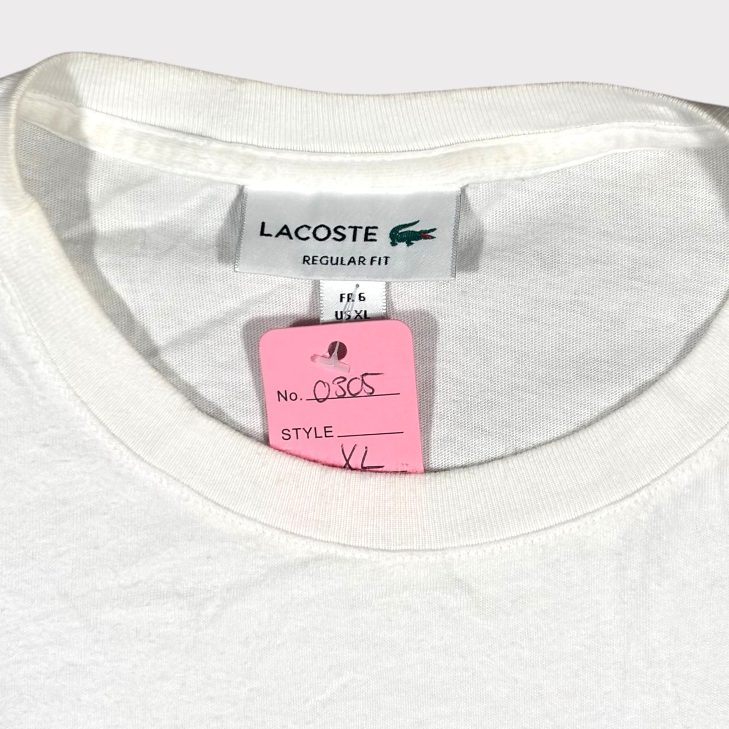 LACOSTE 2010s SPELLOUT T SHIRT (XL)