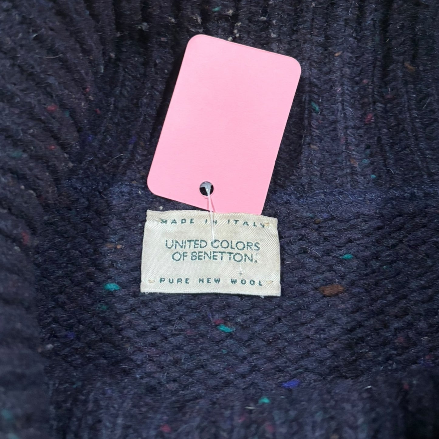 BENETTON 90s CABLE KNIT ROLL NECK (XL)
