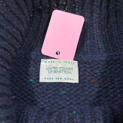 BENETTON 90s CABLE KNIT ROLL NECK (XL)