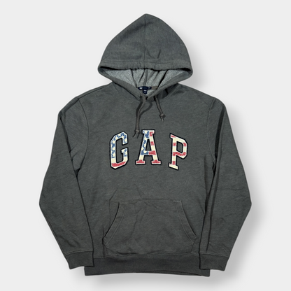 GAP | 2000s VINTAGE GREY USA SPELLOUT HOODIE (S)