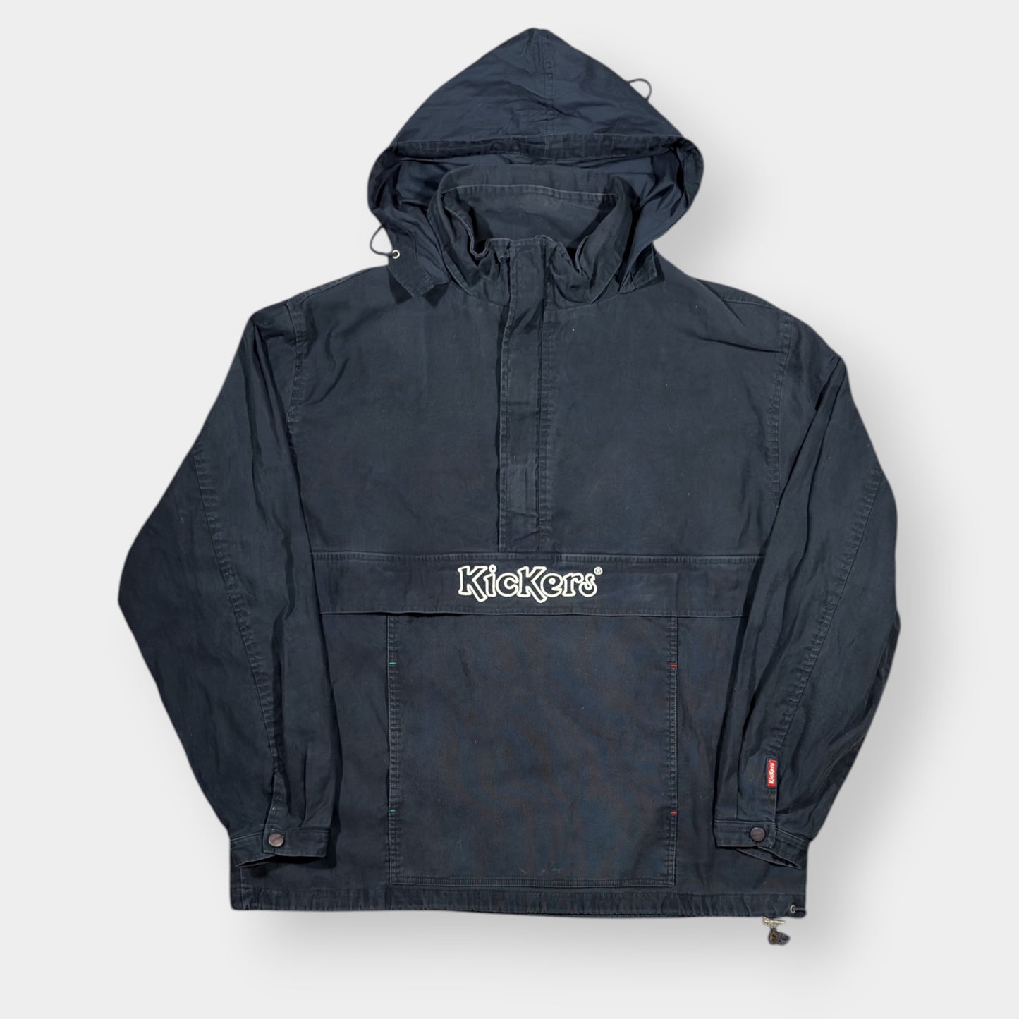 KICKERS | 90s VINTAGE NAVY 1/4 HEAVYWEIGHT JACKET (XL)