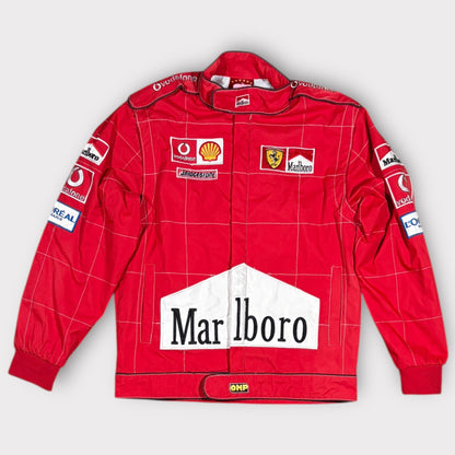 F1 MICHAEL SCHUMACHER FERRARI MARLBORO VINTAGE WOMEN'S RACING JACKET (S)