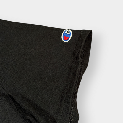 CHAMPION | 1990s VINTAGE BLACK GRAPHIC PRINT TEE (XL)