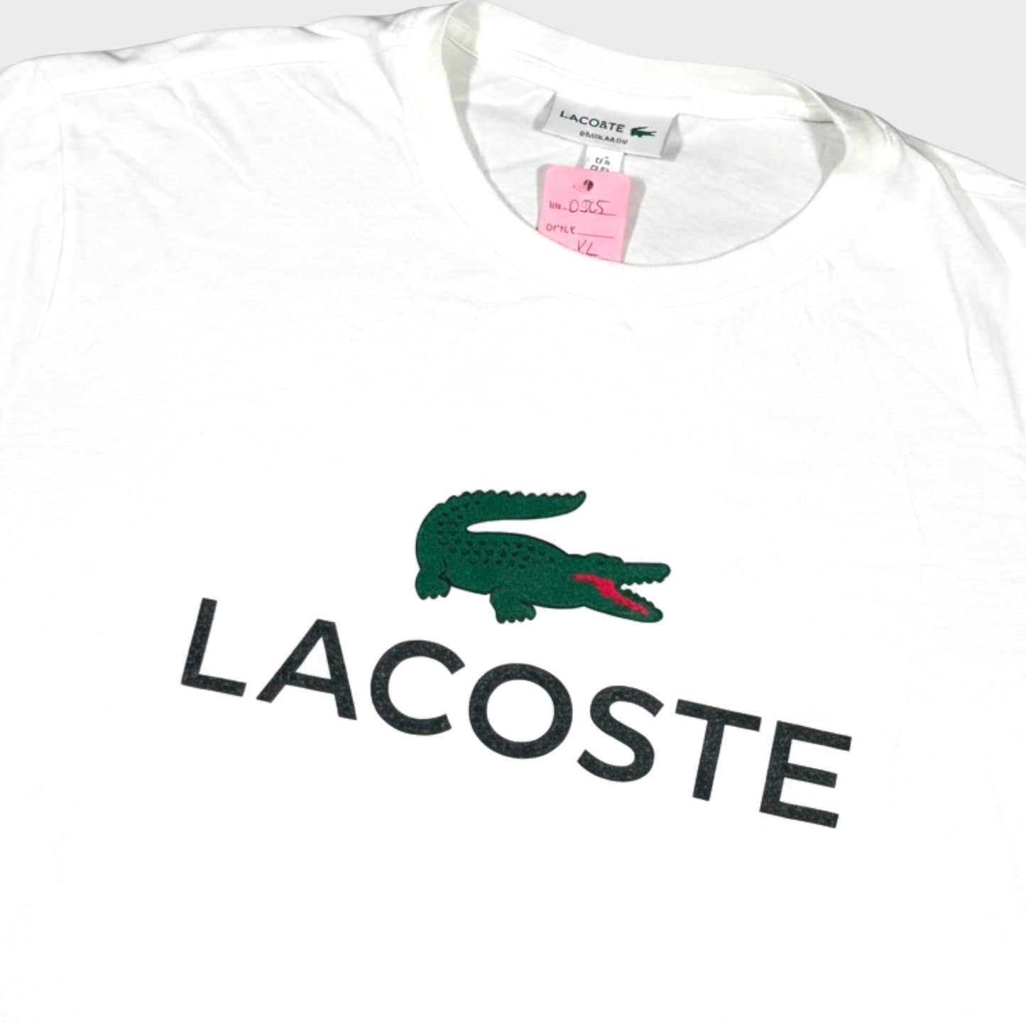 LACOSTE 2010s SPELLOUT T SHIRT (XL)