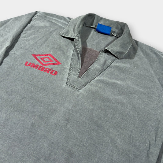 UMBRO | 1990s VINTAGE PRO TRAINING DRILL PULLOVER TOP IN GREY (XL)