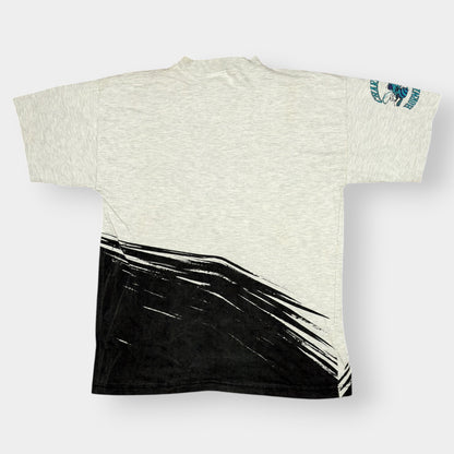 NBA x CHARLOTTE HORNETS | 90s VINTAGE GREY SINGLE STITCH GRAPHIC TEE (M)