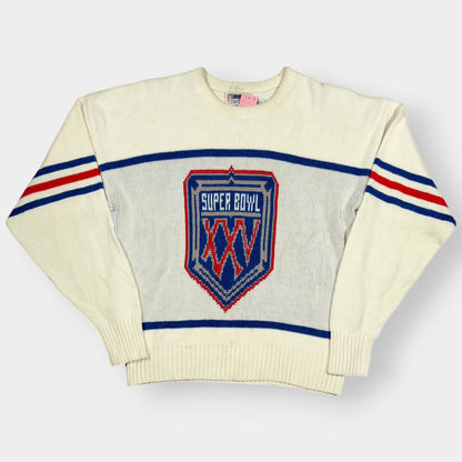 NFL x CLIFF ENGLE | 90s VINTAGE SUPERBOWL XXV KNITTED JUMPER (L)