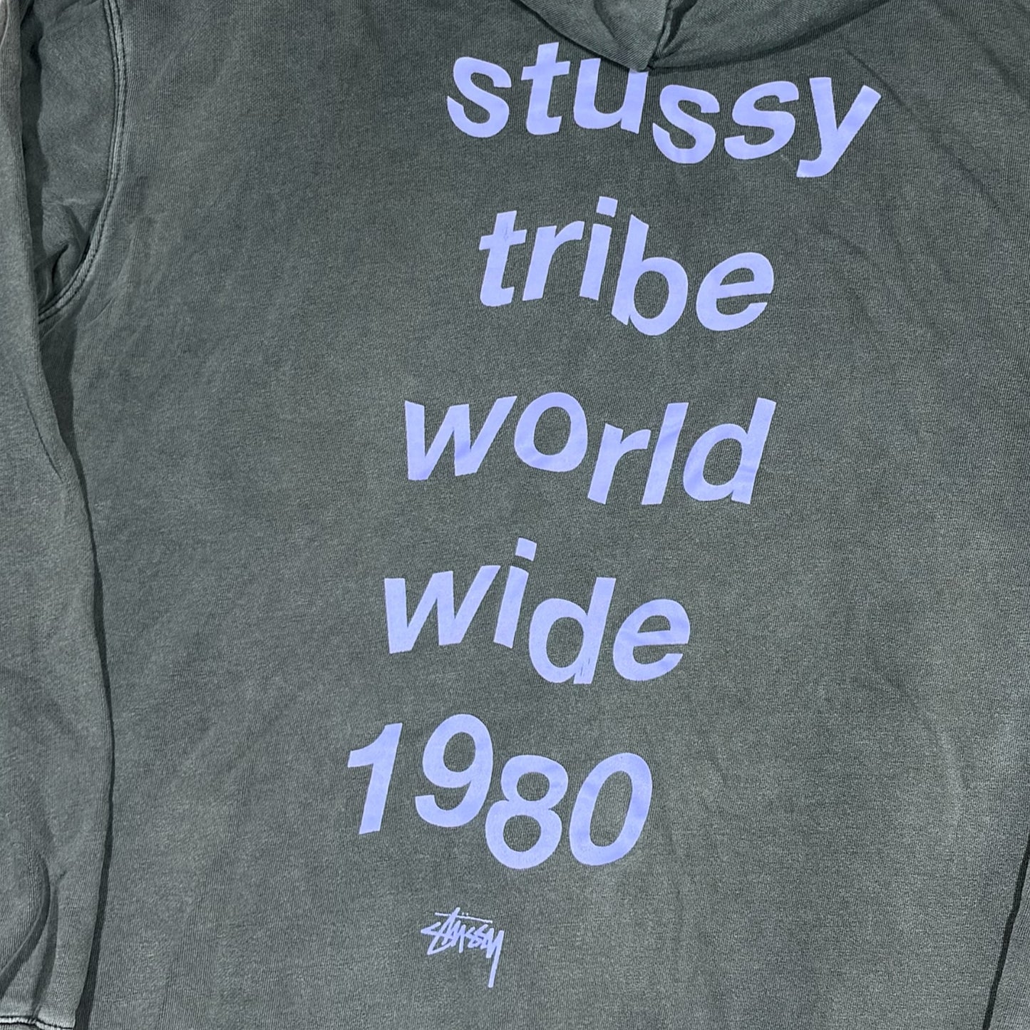 STUSSY BAGGY SPELLOUT HOODIE (L)