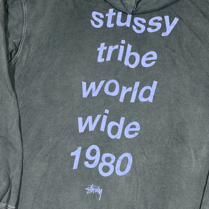 STUSSY BAGGY SPELLOUT HOODIE (L)