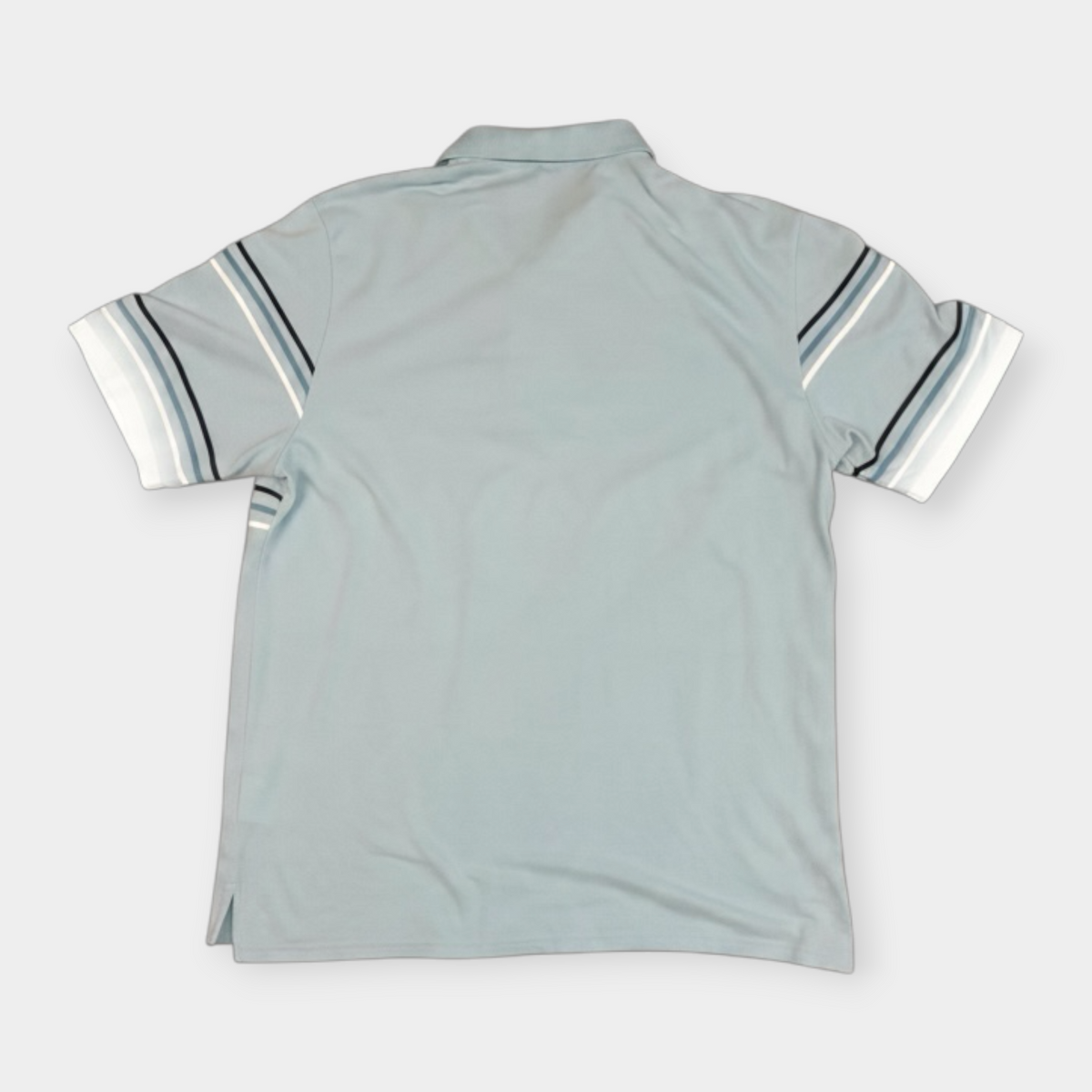 YVES SAINT LAURENT | 2000s VINTAGE BLUE SPELLOUT POLO SHIRT (XXL)