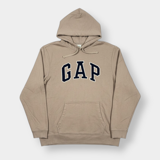 GAP | HERITAGE SOFT BROWN SPELLOUT HOODIE (L)