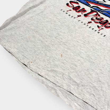 AMERICAN VINTAGE | 1991 GREY MARL SINGLE STITCH GRAPHIC TEE (XL)