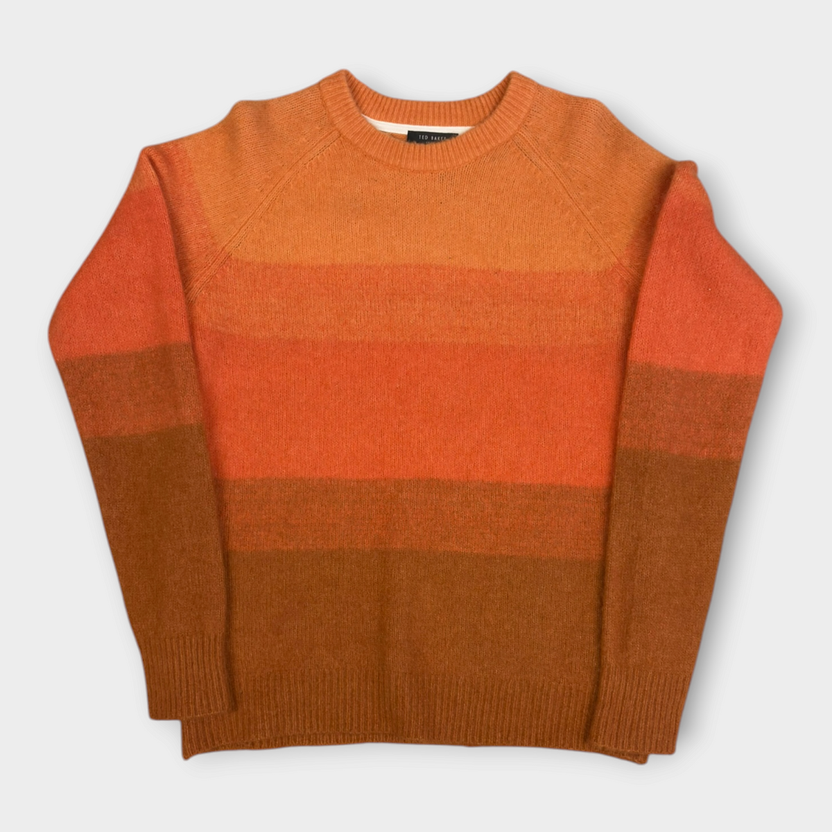 TED BAKER | BURNT ORANGE KNITTED JUMPER (M)
