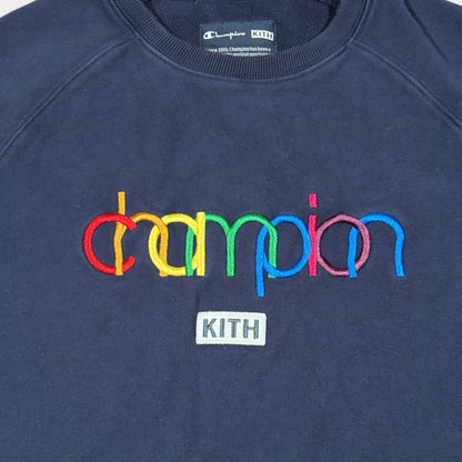 KITH X CHAMPION | EMBROIDERED SPELLOUT SWEATSHIRT (XL)