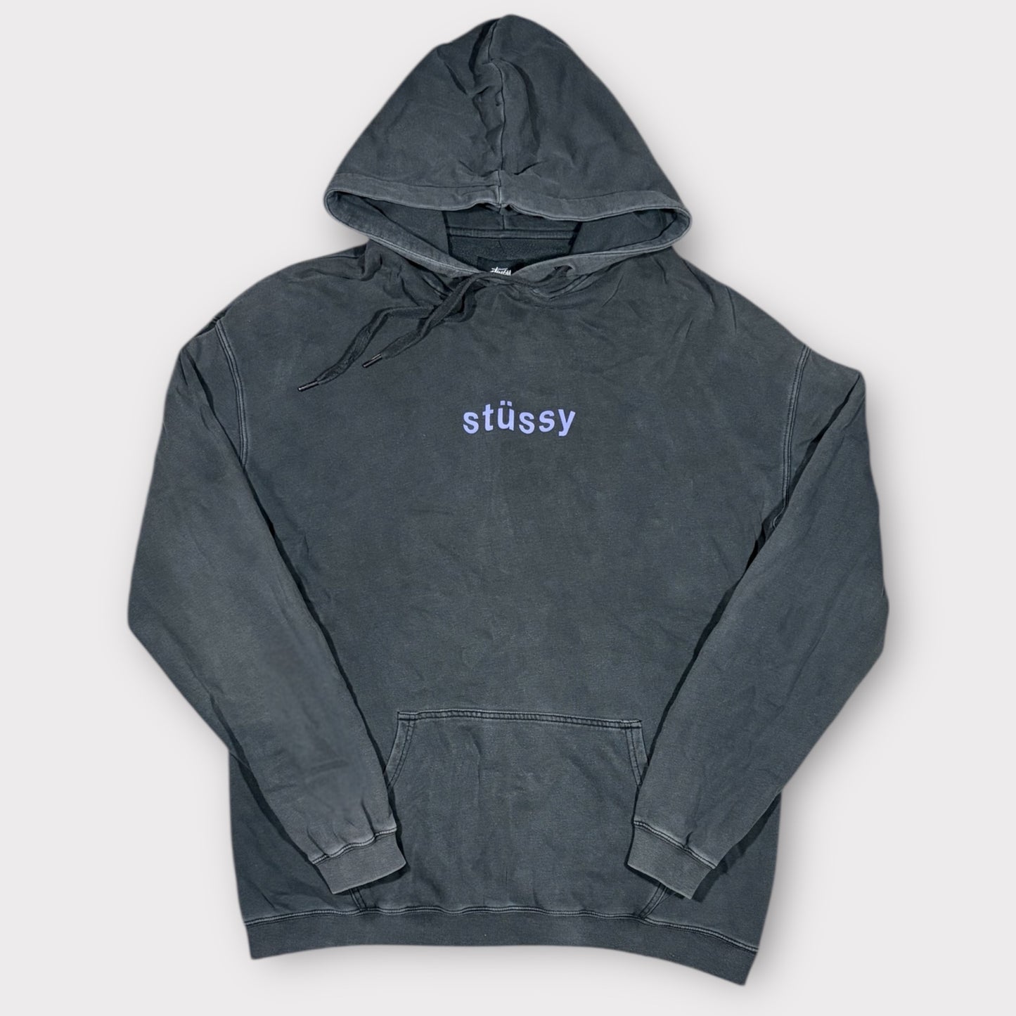 STUSSY BAGGY SPELLOUT HOODIE (L)