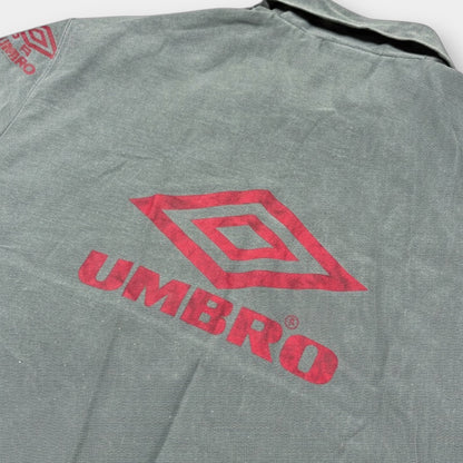 UMBRO | 1990s VINTAGE PRO TRAINING DRILL PULLOVER TOP IN GREY (XL)
