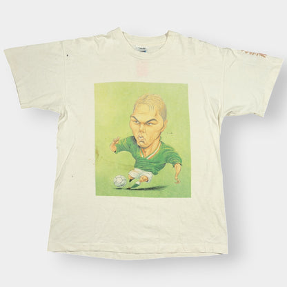 SCREEN STARS | 1990s PAUL MCGRATH HARP GUINNESS 1990s WORLD CUP SINGLE STITCH TEE (L)