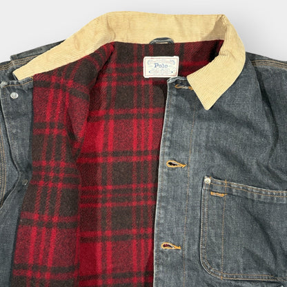 RALPH LAUREN | RARE 1980s BLACK DENIM JACKET (L)