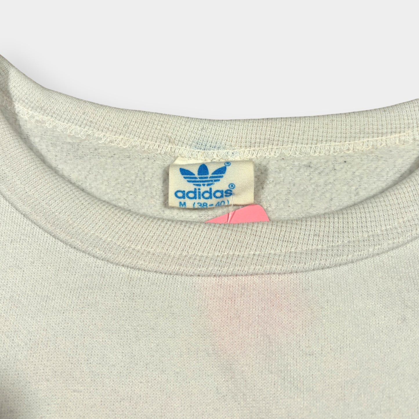 ADIDAS | 1990s VINTAGE TREFOIL CREAM SWEATER VEST (M)