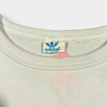 ADIDAS | 1990s VINTAGE TREFOIL CREAM SWEATER VEST (M)