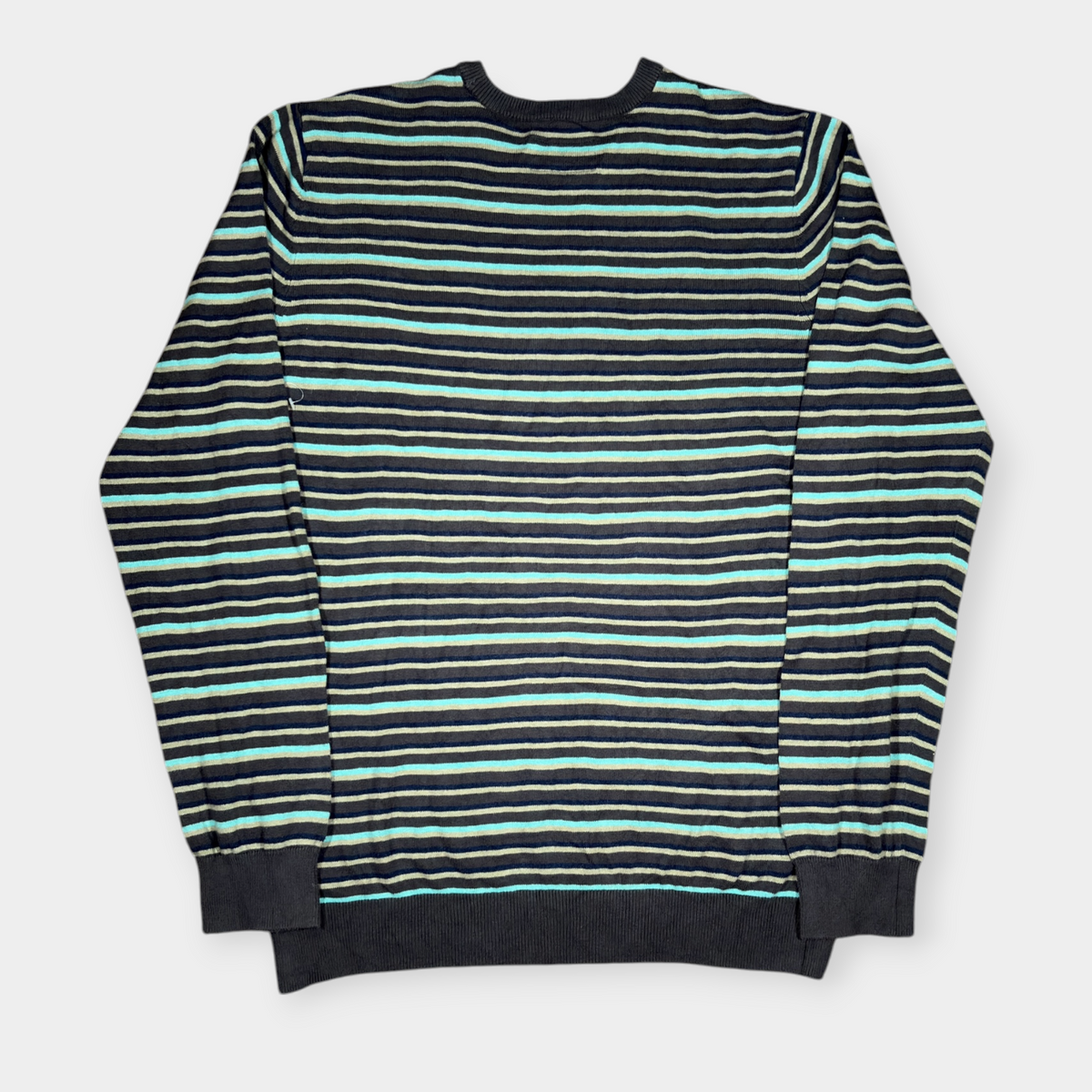 HURLEY | Y2K MULTICOLOURED STRIPED SURF SWEATSHIRT (M)