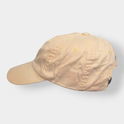 RALPH LAUREN POLO | LIGHT YELLOW ICONIC PONY LOGO BASEBALL CAP WITH LEATHER STRAP