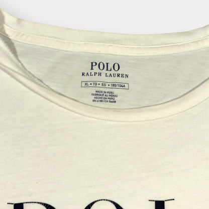 RALPH LAUREN | POLO TEDDY BEAR GRAPHIC WHITE TEE (XL)