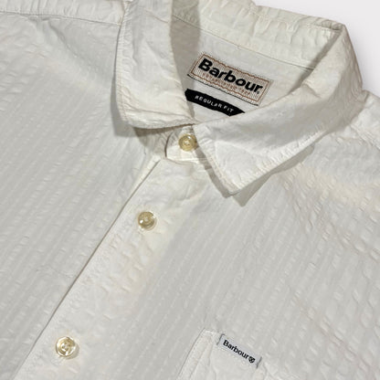 BARBOUR SHORT SLEEVE LINEN SHIRT (L)