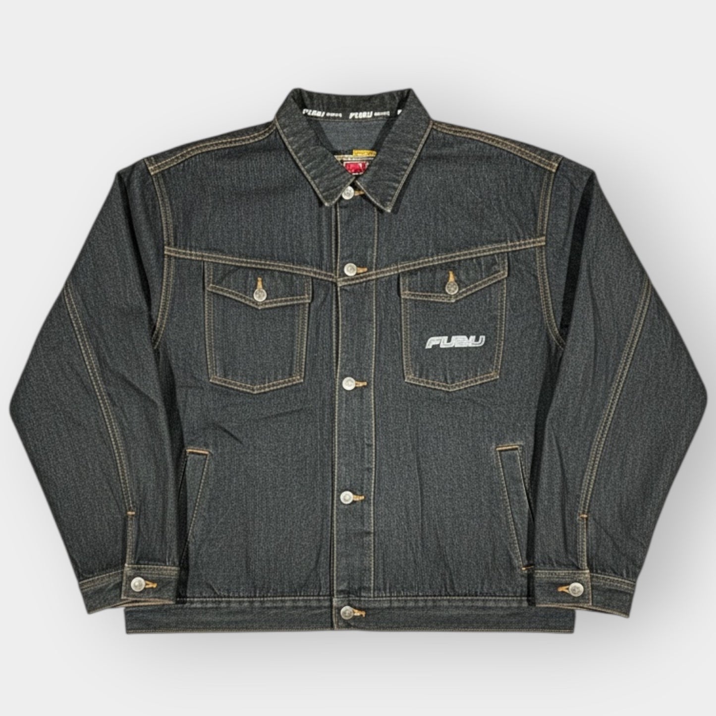 FUBU | 1990s VINTAGE DENIM HIP-HOP JACKET (XL)