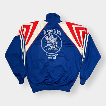ADIDAS | 1990s VINTAGE BLUE COLOUR BLOCK TRACK JACKET (M)