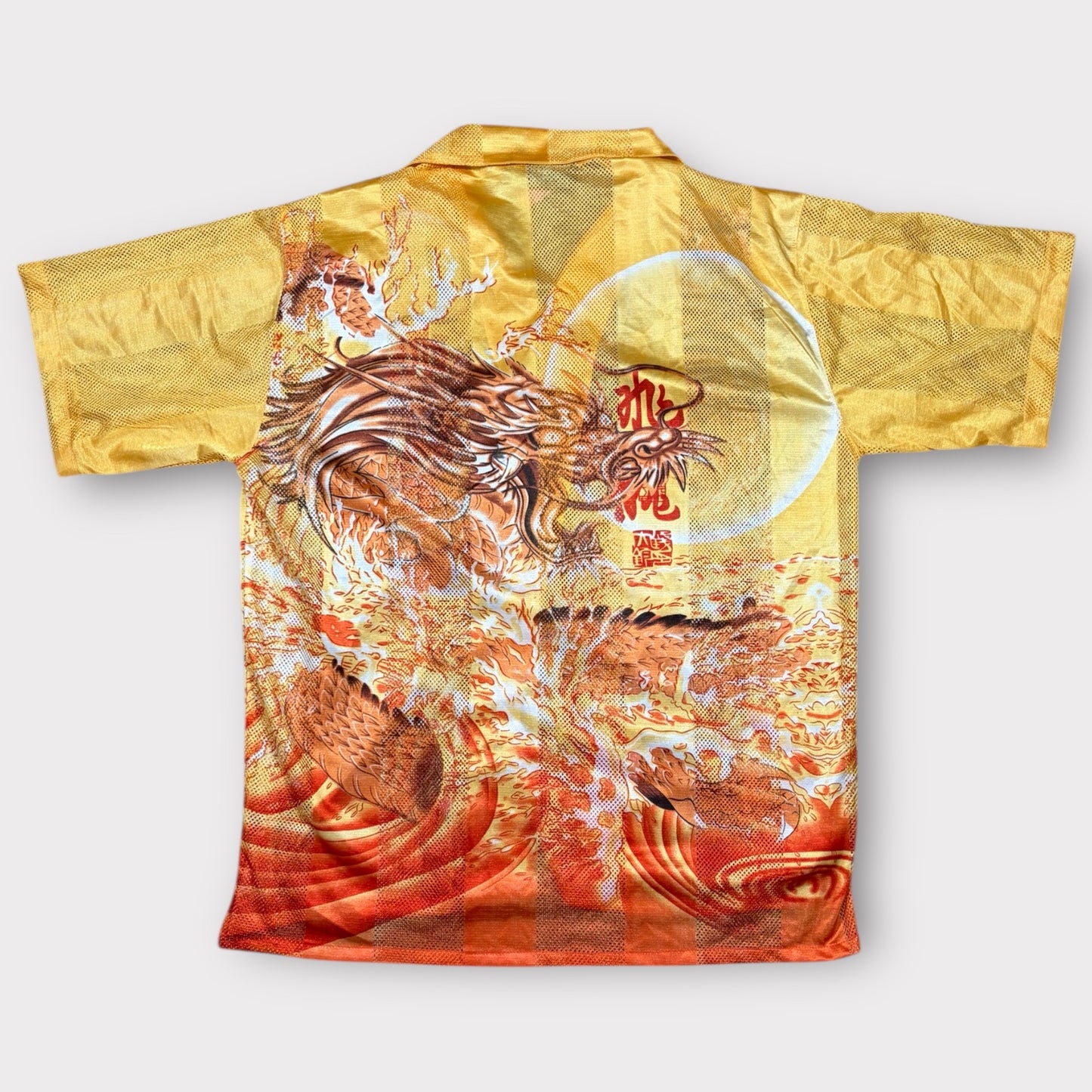 VINTAGE CHINESE DRAGON MESH SHIRT (L)