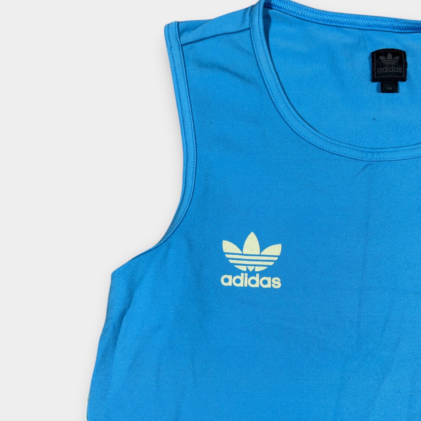 ADIDAS | BLUE TREFOIL VINTAGE THREE STRIPE TANK TOP (44)
